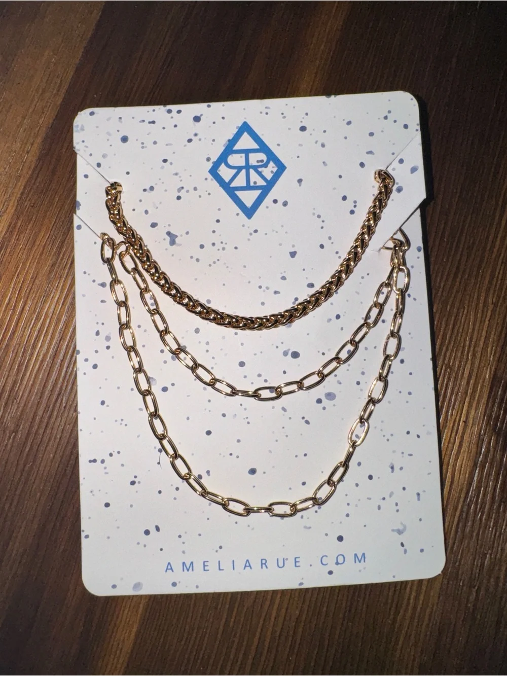 NWT - Amelia Rue Gold Layered Chain Necklace